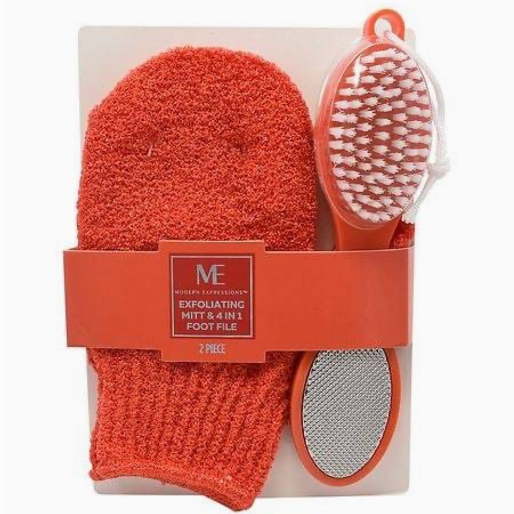 ME 4 in 1 Exfoliating Shower Mitt & Foot File Beauty Care Gift Set